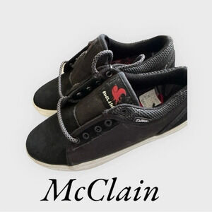 NWOT McClain Boys Canvas Low Top Skater Sneakers Size 5